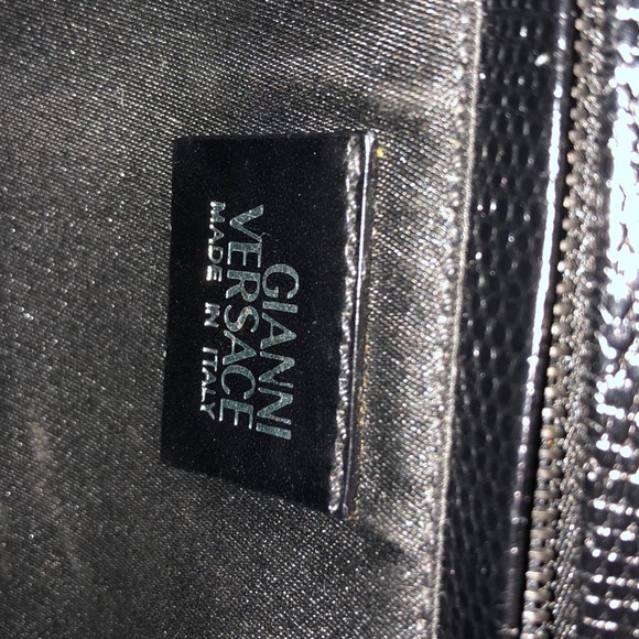 HP🥳100% Authentic lizard skin Versace black bag❤️ - Picture 5 of 10